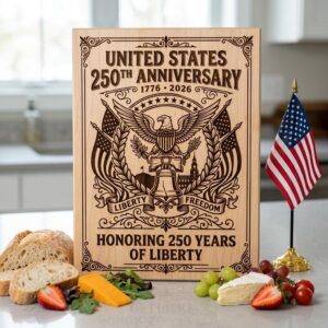 250th Anniversary Patriotic Engraving Designs, Americana Board Art 1776-2026