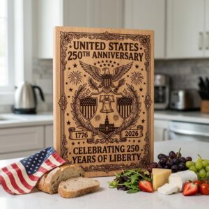 America 250 patriotic laser engraving file, US heritage board art design