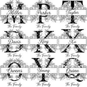 Chopping Board Engraving File, Lemon Monogram Bundle, Custom Family Name Design