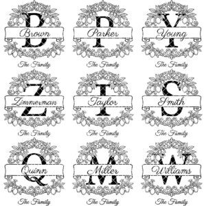 Chopping Board Laser Engraving File, Lemon Branch Monogram, Custom Family Name