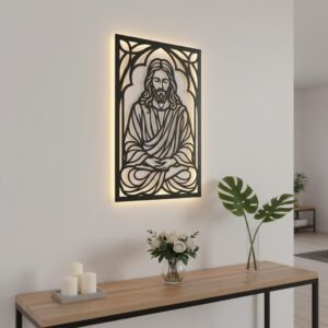 Christian Wall Art Laser File Bundle, Religious Home Decor, Meditation Faith Set