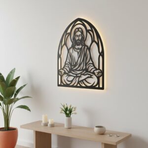 Christian Wall Art Laser File Bundle, Religious Home Decor, Meditation Faith Set