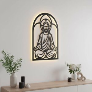 Christian Wall Art Laser File Bundle, Religious Home Decor, Meditation Faith Set