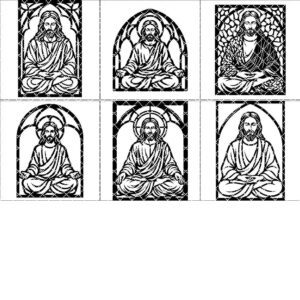 Christian Wall Art Laser File Bundle, Religious Home Decor, Meditation Faith Set