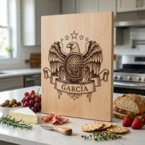 Eagle Crest Monogram Bundle, Heraldic Alphabet, Custom Family Name Art, Engraving File