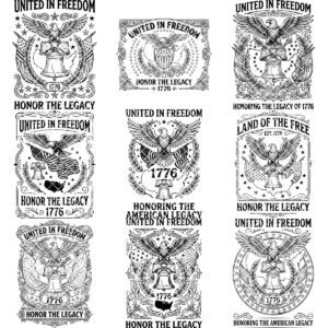 Eagle Flag Laurel Laser Engraving Design, 250th US Anniversary, Chopping Board