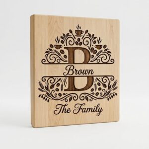 Engraving File Bundle for Chopping Boards, Custom Family Monogram, Coffee Kitchen Designs