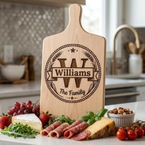 Farmhouse Board Monogram Bundle, Rustic Alphabet Engraving File, Custom Family Name