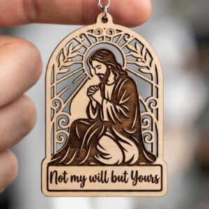 Jesus Prayer Keychain File, Christian Gethsemane Design, Religious Digital Download