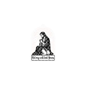 Jesus Prayer Keychain File, Christian Gethsemane Design, Religious Digital Download