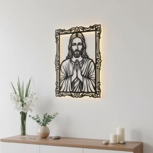 Jesus Wall Art Digital File, Christian Praying Hands Bundle, Faith Decor Set