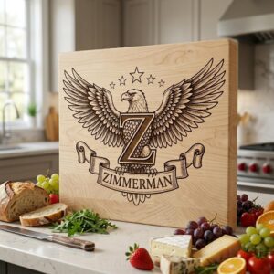 Monogram Bundle Animal Crest Family Name Vintage Engraving Charcuterie Art