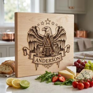 Monogram Bundle Animal Crest Family Name Vintage Engraving Charcuterie Art