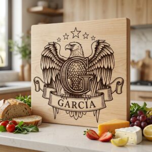 Monogram Bundle Animal Crest Family Name Vintage Engraving Charcuterie Art