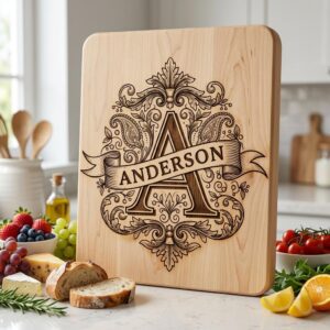 Monogram Bundle, Ornate Family Crest Engraving Designs, Custom Alphabet for Boards