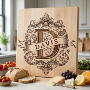 Monogram Bundle, Ornate Family Crest Engraving Designs, Custom Alphabet for Boards