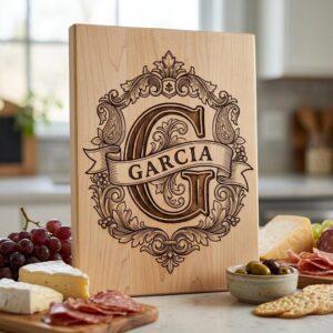 Monogram Bundle, Ornate Family Crest Engraving Designs, Custom Alphabet for Boards