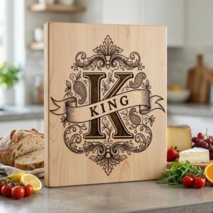 Monogram Bundle, Ornate Family Crest Engraving Designs, Custom Alphabet for Boards