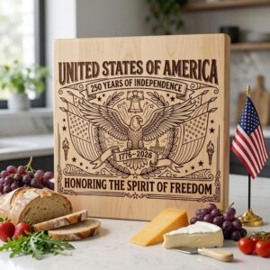 Patriotic Americana Engraving Designs for USA 250th, Laser File for Boards