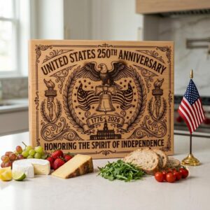 Patriotic Americana Engraving Designs for USA 250th, Laser File for Boards