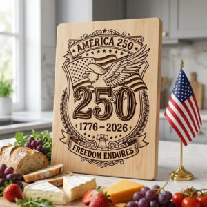 Patriotic Eagle 250th Anniversary Emblem Bundle, Laser Engraving for Boards