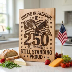 Patriotic Eagle 250th Anniversary Emblem Bundle, Laser Engraving for Boards
