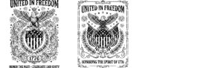 Patriotic Eagle Engraving, 250th Anniversary Americana, Laser Design File