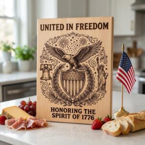 Patriotic Eagle Engraving, 250th Anniversary Americana, Laser Design File
