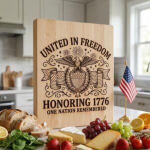 Patriotic Eagle Engraving, 250th Anniversary Americana, Laser Design File