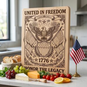 Patriotic Eagle Engraving, 250th Anniversary Americana, Laser Design File