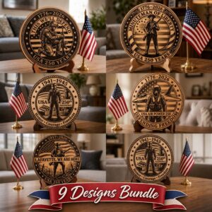 250th Anniversary Military Laser File, Generations of Valor Plaque Sign Design