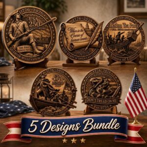 3D Illusion Laser Engraving File, Patriotic PNG Bundle, 250th USA Anniversary