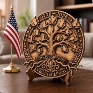 3D Illusion Laser PNG Bundle, Patriotic USA 250 Anniversary Wood Sign Art