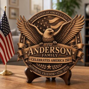 America 250 3D Illusion Laser Engraving File, Patriotic PNG Gift Keepsake