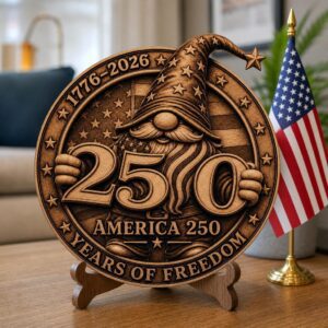 America 250 3D Illusion Laser Engraving File, Patriotic PNG Gift Keepsake