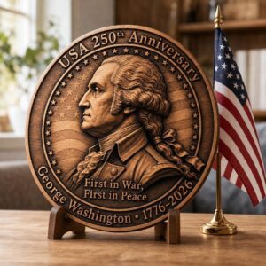 Laser Engraving File, 3D Illusion Founding Fathers, Patriotic Wood Plaque Bundle