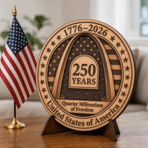 Laser Engraving File, USA Anniversary 3D Illusion, Patriotic Landmark PNG Bundle
