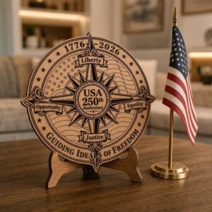 USA 250 Anniversary Patriotic Bundle, Laser Engraving Wood Design, E Pluribus Unum