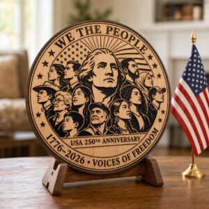 USA 250 Anniversary Patriotic Bundle, Laser Engraving Wood Design, E Pluribus Unum